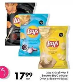 Save Lays Sweet & Smokey Bbq/ Caribbean Onion & Balsamic/ Salted offer