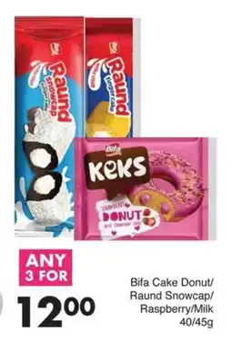 Save Bifa Cake Donut/ Raund Snowcap/ Raspberry/Milk offer