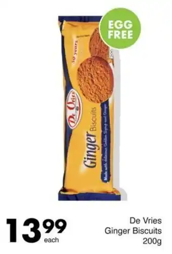 Save De Vries Ginger Biscuits offer