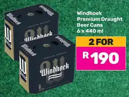 Game Windhoek Premium Draught Beer Cans offer