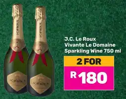 Game J.C. Le Roux Vivante Le Domaine Sparkling Wine offer