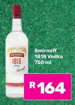 Game Smirnoff 1818 Vodka offer