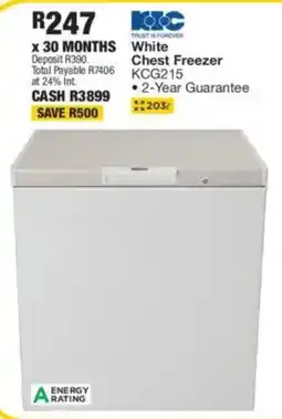 OK Furniture KIC White Chest Freezer offer