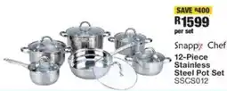 OK Furniture Snappy Chef Stainless Steel Pot Set offer