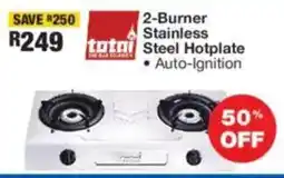 OK Furniture Totai 2-Burner Stainless Steel Hotplate offer