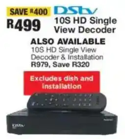 OK Furniture DStv 10S HD Single View Decoder offer