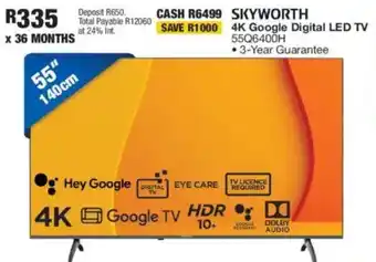 OK Furniture SKYWORTH 4K Google Digital LED TV offer
