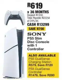 OK Furniture SONY PS5 Slim Disc Console with 1 Controller offer