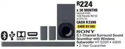 OK Furniture SONY 5.1-Channel Surround Sound Soundbar with Wireless Subwoofer offer