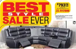 OK Furniture Camelot Recliner Corner Lounge Suite with Console offer