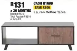 OK Furniture Lauren Coffee Table offer