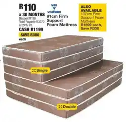 OK Furniture Vitafoam Firm Support Foam Mattress offer
