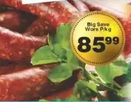 Big Save Big Save Wors offer