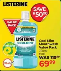 Dis-Chem Listerine Cool Mint Mouthwash Value Pack offer