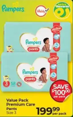 Dis-Chem Pampers Value Pack Premium Care Pants offer
