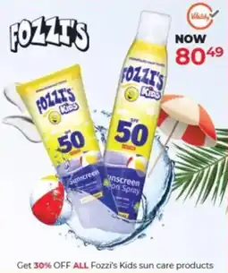 Dis-Chem Fozzi's Kids sun care products offer