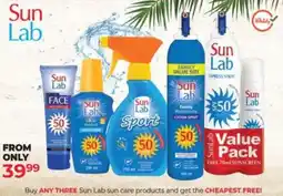 Dis-Chem Sun Lab sun care products offer