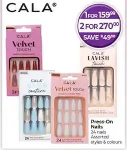 Dis-Chem Cala Press-On Nails 24 nails Assorted styles & colours offer