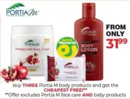 Dis-Chem Portia M body products offer