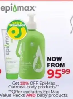 Dis-Chem Epi-Max Oatmeal body products offer