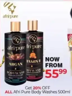 Dis-Chem Afri Pure Body Washes offer