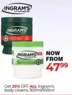 Dis-Chem Ingram's body creams offer