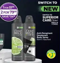Dis-Chem Dove Anti-Perspirant Deodorant Body Spray Assorted offer