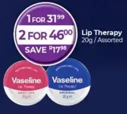 Dis-Chem Vaseline Lip Therapy offer