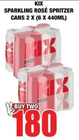 Boxer Kix sparkling rosè spritzer cans offer