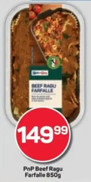 Pick n Pay PnP Beef Ragu Farfalle offer