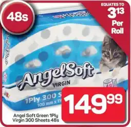 Pick n Pay Hypermarket Angel Soft Green 1Ply Virgin 300 Sheets offer