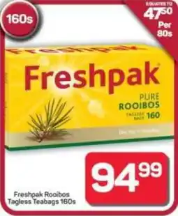 Pick n Pay Hypermarket Freshpak Rooibos Tagless Teabags offer