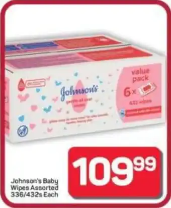 Pick n Pay Hypermarket Johnson's Baby Wipes Assorted offer