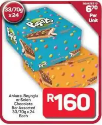 Pick n Pay Hypermarket Ankara, Beyoglu or Solen Chocolate Bar Assorted offer