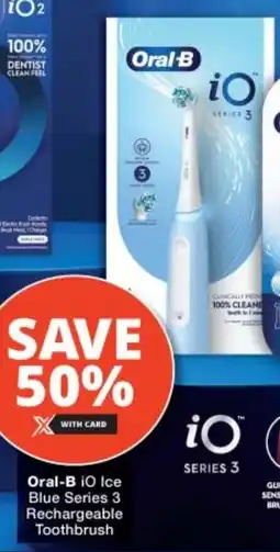 Checkers Oral-B iO Ice Blue Series 3 Rechargeable Toothbrush offer