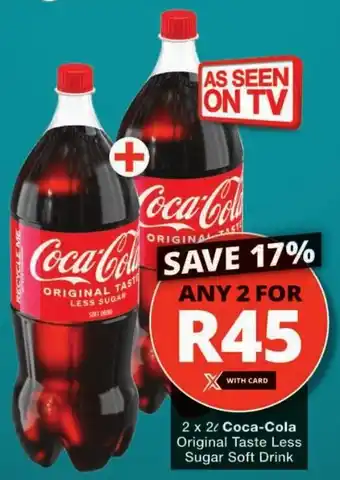 Checkers Coca-Cola Original Taste Less Sugar Soft Drink offer