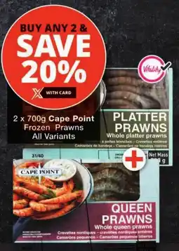 Checkers Cape Point Frozen Prawns All Variants offer