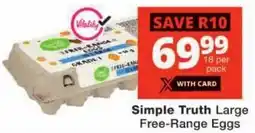 Checkers Simple Truth Large Free-Range Eggs offer