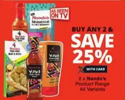 Checkers Nando's Product Range All Variants offer