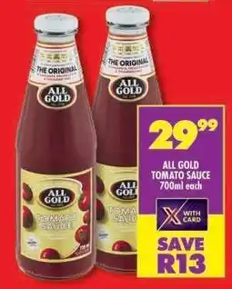 Shoprite All Gold Tomato Sauce-700ml offer