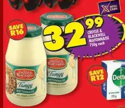 Shoprite Crosse & Blackwell Mayonnaise 750g offer