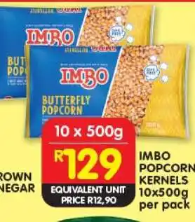 Shoprite IMBO POPCORN KERNELS 10x500g per pack offer