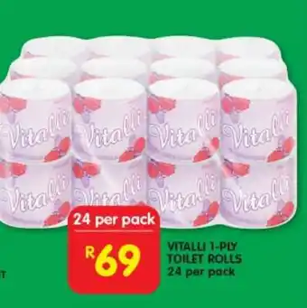 Shoprite VITALLI 1-PLY TOILET ROLLS offer