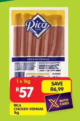 Shoprite RICA CHICKEN VIENNAS 1kg offer