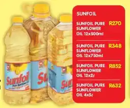 Shoprite SUNFOIL PURE SUNFLOWER OIL 12x500ml offer
