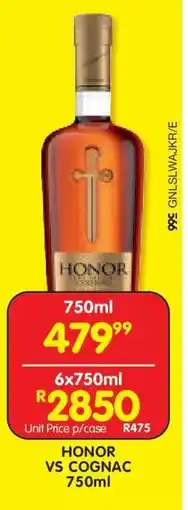 Shoprite Honor VS Cognac 750ml offer