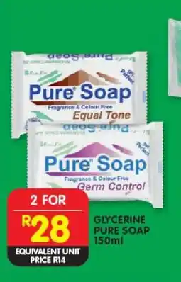 Shoprite GLYCERINE PURE SOAP 150ml offer