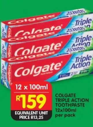 Shoprite Colgate Triple Action Toothpaste offer