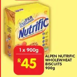 Shoprite ALPEN NUTRIFIC WHOLEWHEAT BISCUITS 900g offer