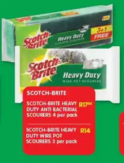 Shoprite SCOTCH-BRITE HEAVY DUTY WIRE POT SCOURERS 3 per pack offer